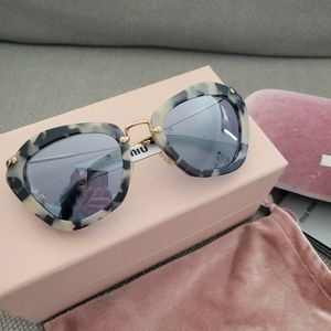 Miu Miu Noir Sunglasses Tortoise Print